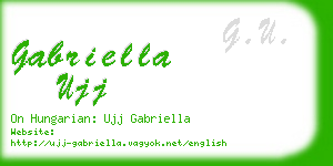 gabriella ujj business card